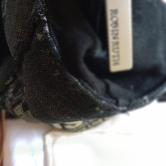 NWT Robin Ruth LOS ANGELES Tote Travel Bag Purse Blue Black Zip Closure - Picture 6 of 9